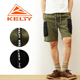 KELTY（ケルティ） ストレージ ショーツ ポケット ショートパンツ メンズ レディース ハーフパンツ イージーパンツ ストレッチ 撥水 アウトドア キャンプ アメカジ ストリート 山登り 登山 自転車 フェス ライブ 釣り 大きい サイズ XL 黒 ブラック オリーブ 【KE-211】