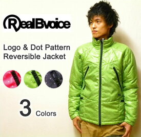 RealBvoice（リアルビーボイス） ロゴドットデザイン-3トーン切り替え リバーシブル中綿ジャケット 【2109471】