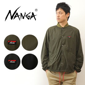 NANGA（ナンガ） RIB COLLAR COACH JACKET リブ カラー コーチ ジャケット アウター メンズ オーバーサイズ ビッグシルエット ライトアウター シンプル 無地 ワンポイント アウトドア キャンプ ブランド ロゴ 寒暖差 通学 通勤 春秋 コーデ 黒 ブラック 【NW2331E510】