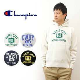 Champion（チャンピオン） リバースウィーブ フーデッド スウェット シャツ パーカー フーディ メンズ スエット カレッジロゴ REVERSE WEAVE リヴァース 裏起毛 厚手 丈夫 11.5オンス 青単タグ 経年変化 大きい サイズ XL アメリカ アメカジ 黒 ブラック グレー 【C3-W111】