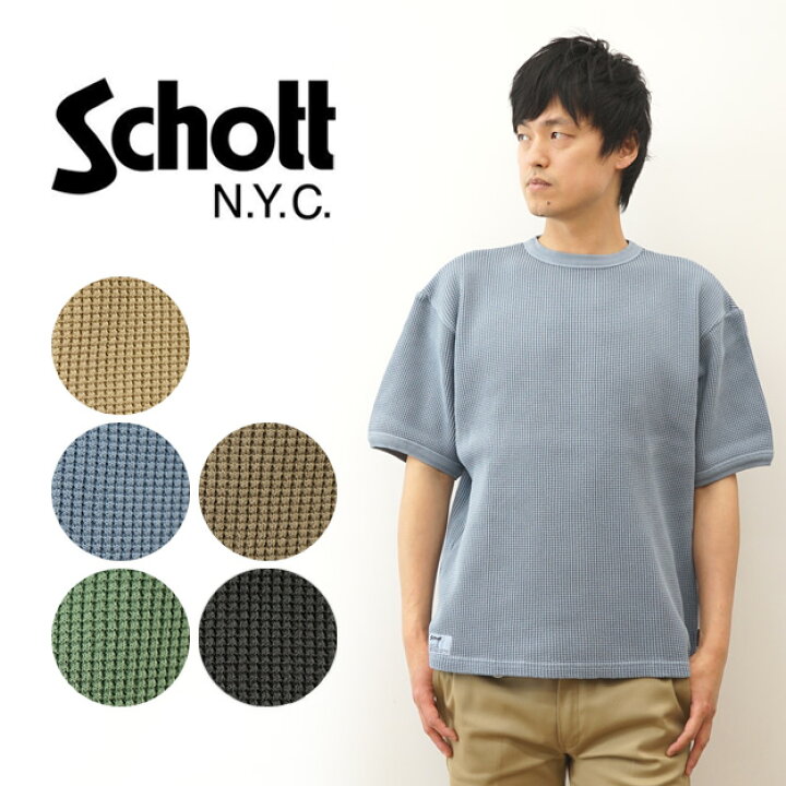 楽天市場】Schott（ショット） サーマル オーバーダイ Tシャツ メンズ 