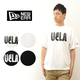 New Era（ニューエラ） UCLA モーション ロゴ パフォーマンス Tee Tシャツ メンズ ティーシャツ ストリート ビッグシルエット オーバーサイズ キャップ 帽子 ブランド 人気 流行り おしゃれ シンプル ワンポイント 大きい サイズ XL 黒 ブラック 【13529128】【13529129】