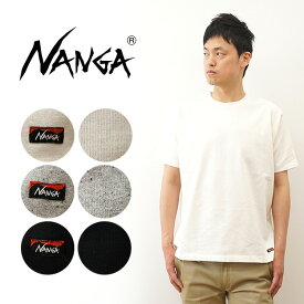 NANGA（ナンガ） エコ ハイブリッド デイリー Tシャツ ECO HYBRID DAILY TEE メンズ 半袖 ティーシャツ オーバーサイズ ビッグシルエット 大きい サイズ レディース ユニセックス インナー キャンプ 登山 おしゃれ シンプル ワンポイント ロゴ 無地T 白T 黒 【1G214】