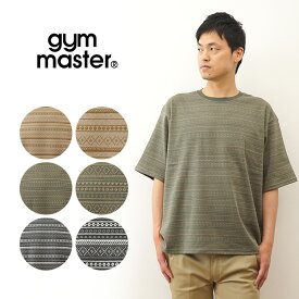 gym master（ジムマスター） フェアアイル ビッグ TEE Tシャツ メンズ 半袖 ティーシャツ オーバーサイズ ビッグシルエット 大きい サイズ XL 2L レディース キャンプ アウトドア アメカジ ストリート 登山 おしゃれ オシャレ 人気 ブランド ジャガード 柄 【G133774】