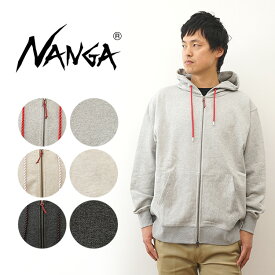 NANGA（ナンガ） ECO HYBRID FULL ZIP PARKA エコ ハイブリッド フルジップ パーカー フーディー メンズ レディース 裏毛 アウトドア ブランド キャンプ 登山 大きい サイズ XL 2L 無地 シンプル ワンポイント 春 秋 冬 コーデ 黒 白 グレー 【NW2311-205】