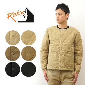 ROKX（ロックス） QUILT CARDIGAN insulated POLARTEC POWER FILL キルト カーディガン インシュレーテッド ポーラテック パワーフィル メンズ レディース インナーダウン 大きい サイズ XL アウトドア キャンプ 登山 中綿 保温 キルティング アウター 黒 【RXMF234024】