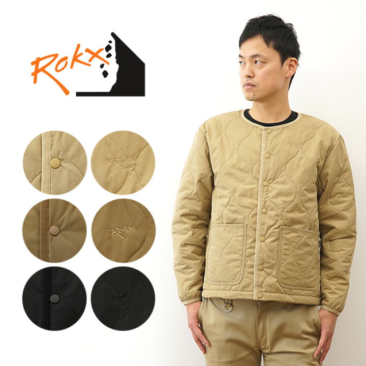 楽天市場】ROKX（ロックス） QUILT CARDIGAN insulated POLARTEC POWER 