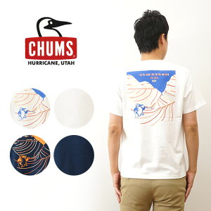CHUMS�i�`�����X�j Good Wave T-Shirt �O�b�h�E�F�[�u T�V���c �����Y ���f�B�[�X �傫���T�C�Y XL �� �l�C�r�[ ���� ��100% USA�R�b�g�� �A���J�W �X�g���[�g �A�E�g�h�A �L�����v �t�F�X ���C�u �o�R 