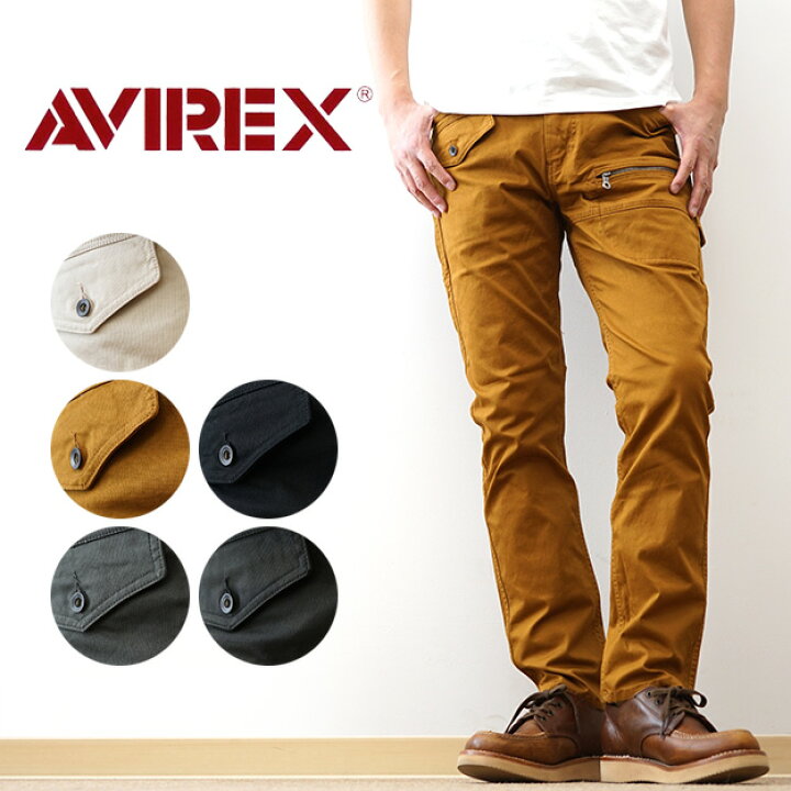 楽天市場】AVIREX（アヴィレックス） ストレッチドビー 8ポケット 