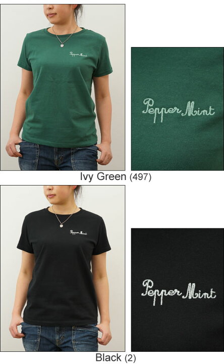 楽天市場】（レディース） 『Pepper Mint』 オリジナル 刺繍 半袖 T 
