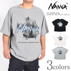 NANGA ナンガ Tシャツ ECO HYBRID ECHO LOOSE FIT TEE エコハイブリッド エコー ルーズフィットティー NW2411-1G810-C【2024春夏新作】