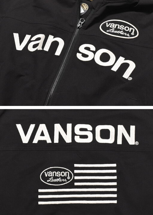 楽天市場】バンソン VANSON ロゴ刺繍＆オーバルワッペン フード脱着式 