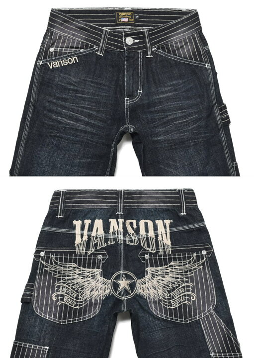 楽天市場】バンソン VANSON フライングスター 総刺繍 デニム 