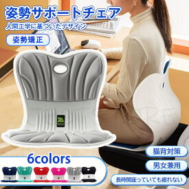姿勢矯正椅子【2024新登場最新昇級 腰痛 椅子】骨盤サポートチェア 骨盤から腰をサポート 高反発メモリー綿 腰当て 姿勢矯正 クッション 軽量 持ち運び簡単 椅子や床に置いて座るだけ 猫背改善 腰が痛くならない 腰椎椎間板ヘルニア予防