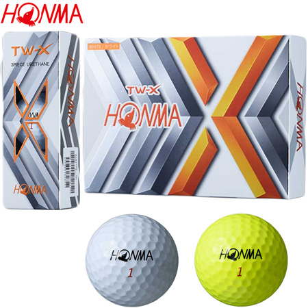 ゴルフボール Honma 3ピース ウレタンカバー驚異の飛距離性能 スピンコントロール 本間ゴルフ 年間定番 日本正規品 ウレタンカバー 19 New Tw X