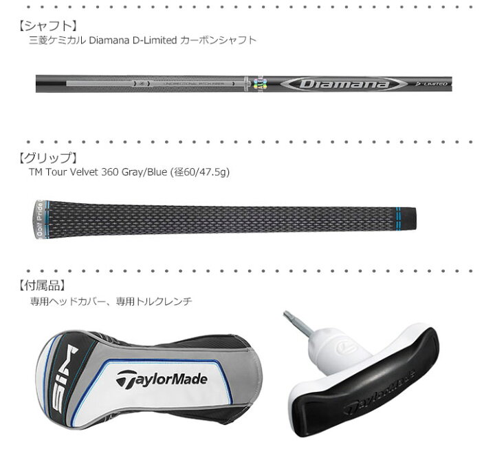 楽天市場】テーラーメイド SIM MAX ドライバー 460cc Diamana D 