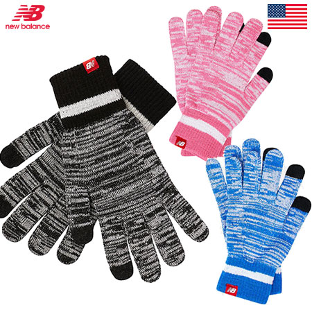 手袋 【SALE／75%OFF】 国内外の人気集結 ユニセックス メンズ レディース 防寒対策 ニューバランス Striped Balance LAH93021 USA直輸入品 New LCV Gloves