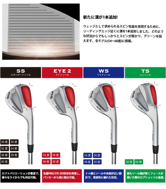 楽天市場】PING ピン GLIDE 3.0 グライド3.0 ウェッジ SS(スタンダード 