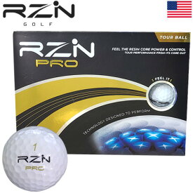 【ツアーボール】RZN PRO 4ピース ウレタンカバー ゴルフボール 1ダース（全12球） USA直輸入品 レジンゴルフ【高コスパ】