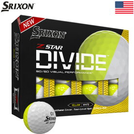 2022 Z-STAR DIVIDE ホワイト×イエロー ゴルフボール ウレタンカバー 3ピース Zスター USA直輸入品