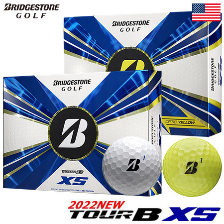 ブリヂストンゴルフ 2022 TOUR B XS ゴルフボール 2022年モデル 1ダース（全12球） タイガー使用 ツアーB XS  USA直輸入品【BRIDGESTONE GOLF】【スピン＆コントロール】【ソフトな打感】 | JYPER’S（ジーパーズ）