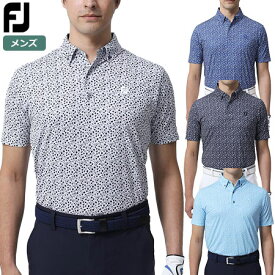 フットジョイ スモールフラワープリント 半袖ボタンダウンシャツ FJ-S23-S01 メンズ FOOTJOY 2023春夏モデル 日本正規品