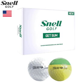 スネルゴルフ 2023 GET SUM ゴルフボール 1ダース(12球入り) Snell Golf ゲッサム USA直輸入品