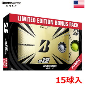 【15球入】ブリヂストンゴルフ 2021 e12 CONTACT ゴルフボール 全15球パック（ホワイト12球＋グリーン3球） BRIDGESTONE GOLF USA直輸入品【お買得】【上半期SALE】