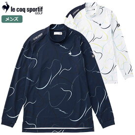 ルコック 総柄プリントモックネックシャツ QGMWJB02 メンズ le coq sportif GOLF 2023秋冬モデル 日本正規品