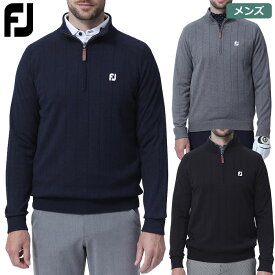 フットジョイ ウール混ドロップニードルラインハーフジップセーター FJ-F23-M03 メンズ FOOTJOY 2023秋冬モデル 日本正規品