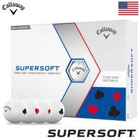 キャロウェイ Supersoft Suits 2023 ゴルフボール 1ダース 全12球入 トランプ柄 2023年モデル Callaway USA直輸入品