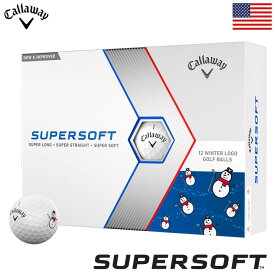 キャロウェイ Limited Edition Supersoft Winter Golf Balls 2023 ゴルフボール 1ダース 全12球入 雪だるま柄 2023年モデル Callaway USA直輸入品