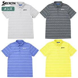 スリクソン 松山英樹プロレプリカモデル メッシュボーダープリントシャツ RGMXJA16 メンズ SRIXON 2024春夏モデル 日本正規品