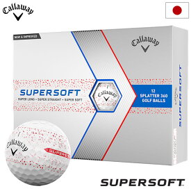 キャロウェイ SUPERSOFT SPLATTER 360 レッド ゴルフボール 1ダース 全12球入 Callaway 2024年モデル 日本正規品