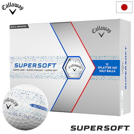 キャロウェイ SUPERSOFT SPLATTER 360 ブルー ゴルフボール 1ダース 全12球入 Callaway 2024年モデル 日本正規品