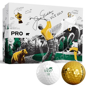 ���@�C�X�S���t Vice Golf ���ʌ��� Vice Pro Bear Jack Nicklaus Limited Edition Golf Balls ���@�C�X�v�� �S�[���f���x�A �W���b�N�j�N���X ���~�e�b�h�G�f�B�V���� 1�_�[�X �S12�� USA���A���i ���s�A���i US