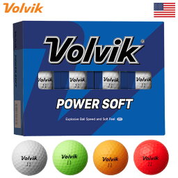 ボルビック(Volvik)POWER SOFT ゴルフボール 1ダース(12球入り)2024年モデル USA直輸入品