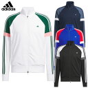 アディダス ツイストニット カラーブロック フルジップ レトロ トラックジャケット JTX75 メンズ ゴルフウェア 2024秋冬モデル adidas 日本正規品