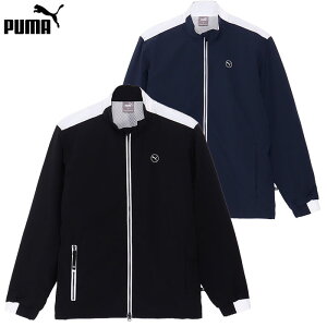プーマ ゴルフ ストレッチ タフタ バックサイド ロゴ F ジャケット 630363 メンズ ゴルフウェア PUMA 2024秋冬モデル 日本正規品