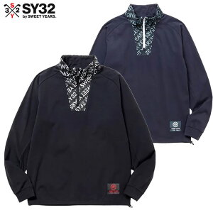 SY32 GOLF SYG-24A031 StEFA NECK GRAPHIC HALF-ZIP MOCK  Y {Ki 2024H~f {Ki