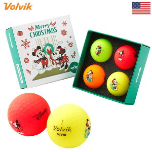 �{���r�b�N Volvik ���胂�f�� Disney Christmas Vivid 4-Ball Pack �f�B�Y�j�[ �~�b�L�[ �~�j�[ 4������ 2024�N���f�� USA���A���i ���s�A���i US���f�� �S���t �S���t�{�[��