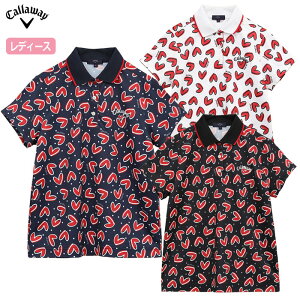 キャロウェイ ラブキャロウェイ半袖ポロシャツ WOMENS C25134221 レディース ゴルフウェア ゴルフ 2025春夏モデル Callaway 日本正規品