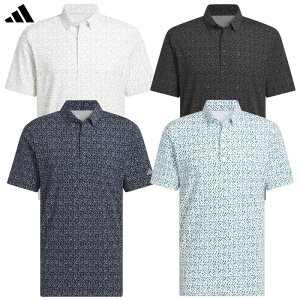 アディダス マイクロ アーガイル グラフィック 半袖ボタンダウンシャツ JVU16 メンズ ゴルフウェア ゴルフ 2025秋冬モデル adidas 日本正規品