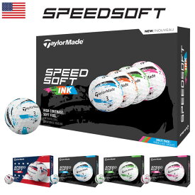 まとめ買いがお得 テーラーメイド 2025 SpeedSoft Ink スピードソフト ゴルフボール ソフトアイオノマー 2層構造 USA直輸入品