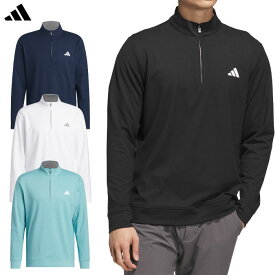 アディダス ハーフジップ 長袖スゥエット JVU44 メンズ ゴルフウェア ゴルフ 2025秋冬モデル adidas 日本正規品