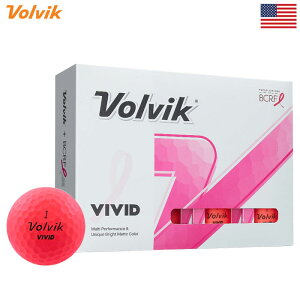 �{���r�b�N Volvik �S���t�{�[�� 2025 BCRF Vivid Pink Golf Balls �s���N 3�s�[�X 1�_�[�X(12����) 2025�N���f�� USA���A���i ���s�A���i US���f�� �S���t
