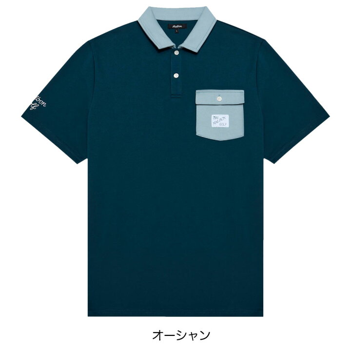 楽天市場】マルボン Malbon Golf 半袖シャツ JOVIS SOLID POLO M-9166 
