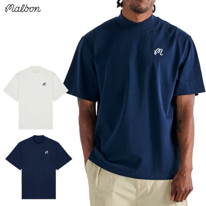 楽天市場】マルボン Malbon Golf 半袖シャツ MARE MOCKNECK TEE M-9271 