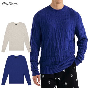 }{ Malbon Golf jbg Z[^[ MONACO KNIT SWEATER M-9132 Y StEFA 2025H~f Ki