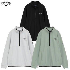 キャロウェイ 裏起毛ハーフジップモックネックシャツ C25233109 メンズ Callaway ゴルフウェア 2025秋冬モデル 日本正規品